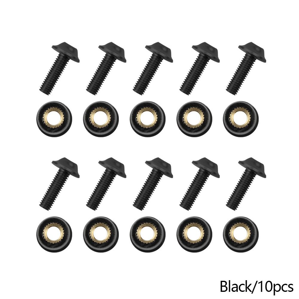 

10 шт. M5x16 мм мотоциклетные болты для лобового стекла, винты, гайки, крепеж для Honda Suzuki Yamaha чёрный