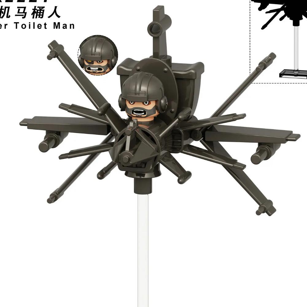 Mini Skibidi Toilet Man Figure Anime Block Toys TvMan Plus Titan Cameraman Speakerman Bricks Model Toy Kid Birthday Gifts