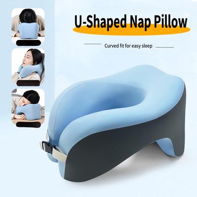Almohada en forma de U para la siesta, la oficina, el abrazo, el sueño, la almohada para la escuela, la espuma viscoelástica, la almohada para el cuello, la espalda, la almohada en forma de U