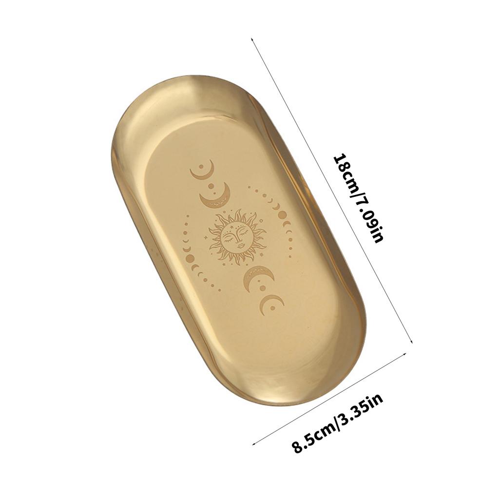 Pentacle Tray Decorative Tray Oval Tray Candle Holder Tray for Coffee Table Kitchen Counter Farmhouse Decoration