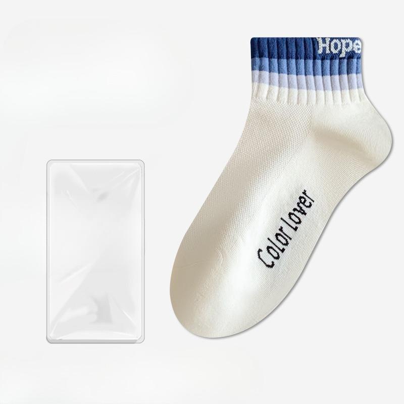 Female Autumn and Winter New Cotton Mesh Breathable Deodorant Perspirant Not To Drop Heel Socks