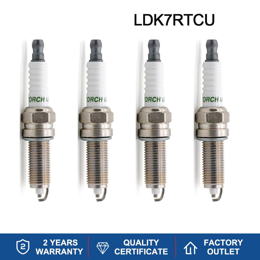 2-8PCS Spark Plugs TORCH LDK7RTCU with U-shaped Groove Replace for Candles 1643/LKR7E 90724/LKR7D-DE 5847/LKR7B-9 BERU Z308