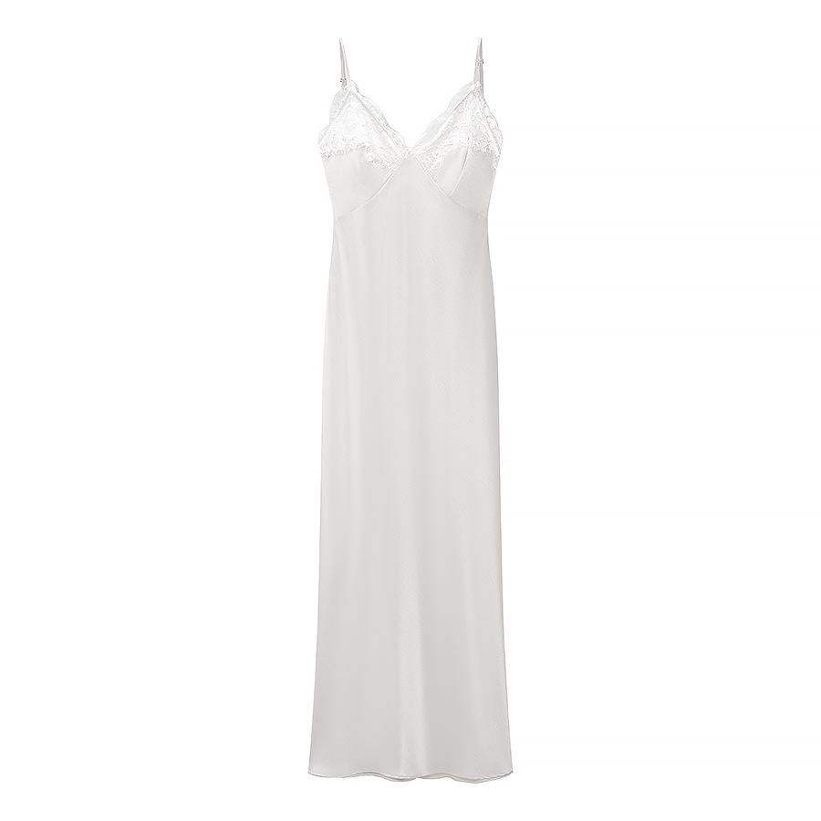 Women s Spring 2026 Elegant Satin Dress: Open Back Lace Patchwork L