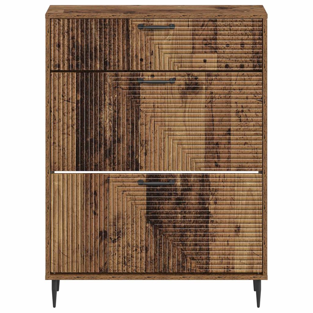 Shoe Cabinet HAARLEM 78 x 24 x 103 cm Engineered Wood Reclaimed Wood