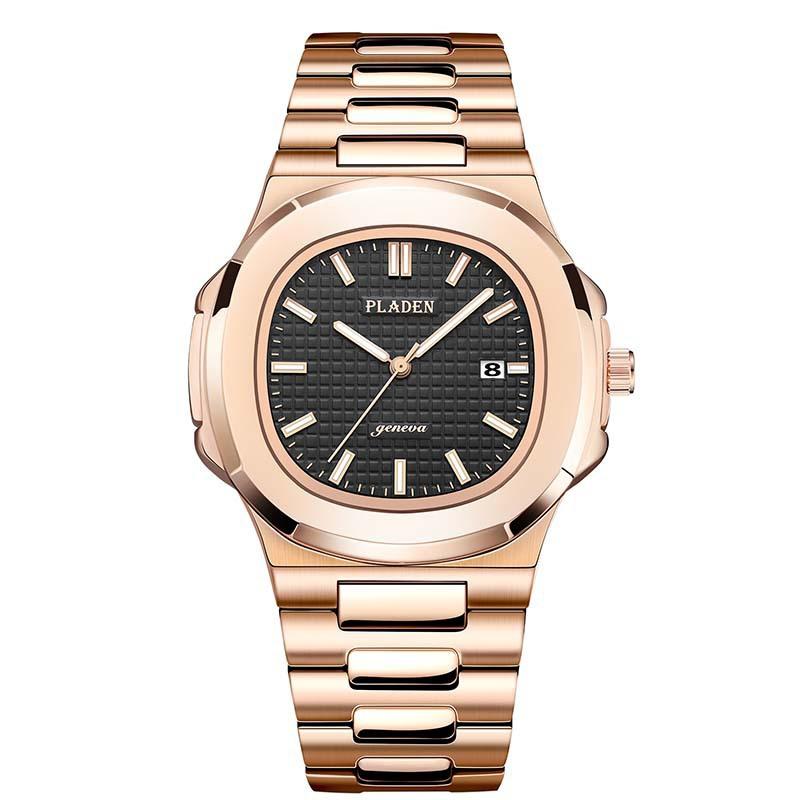 Classic Men's High-end Fashion Business Stainless Steel Waterproof Quartz Watch