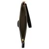 Versace Rivière Logo Zip Closure Linen Cotton Blend Calfskin Clutch Women Clutch Black Beige 1025251-1A17864-2K00J