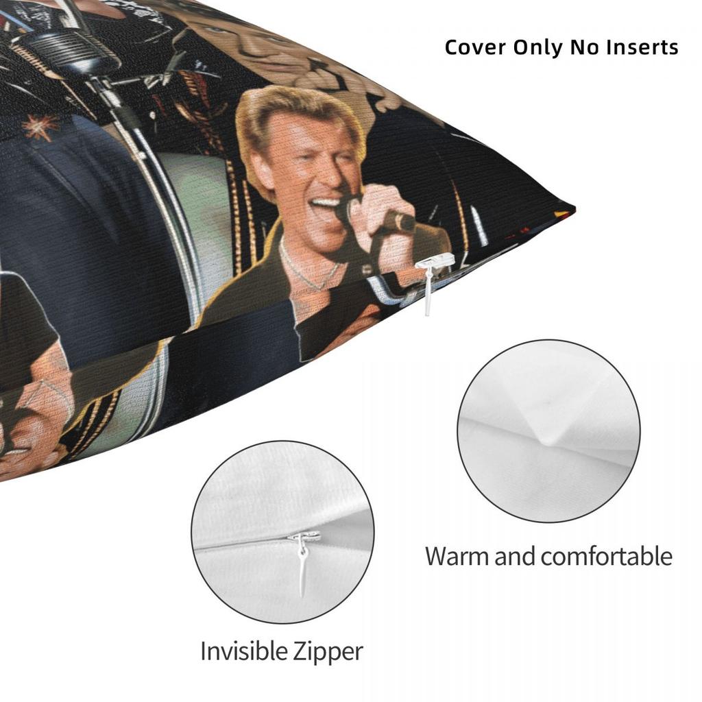 3D Printing Johnny Hallyday Rock Star Pillow Cover Morden Pillow Case For Sofa Bedroom Home Decor Cushion Cover Soft Pillowcases