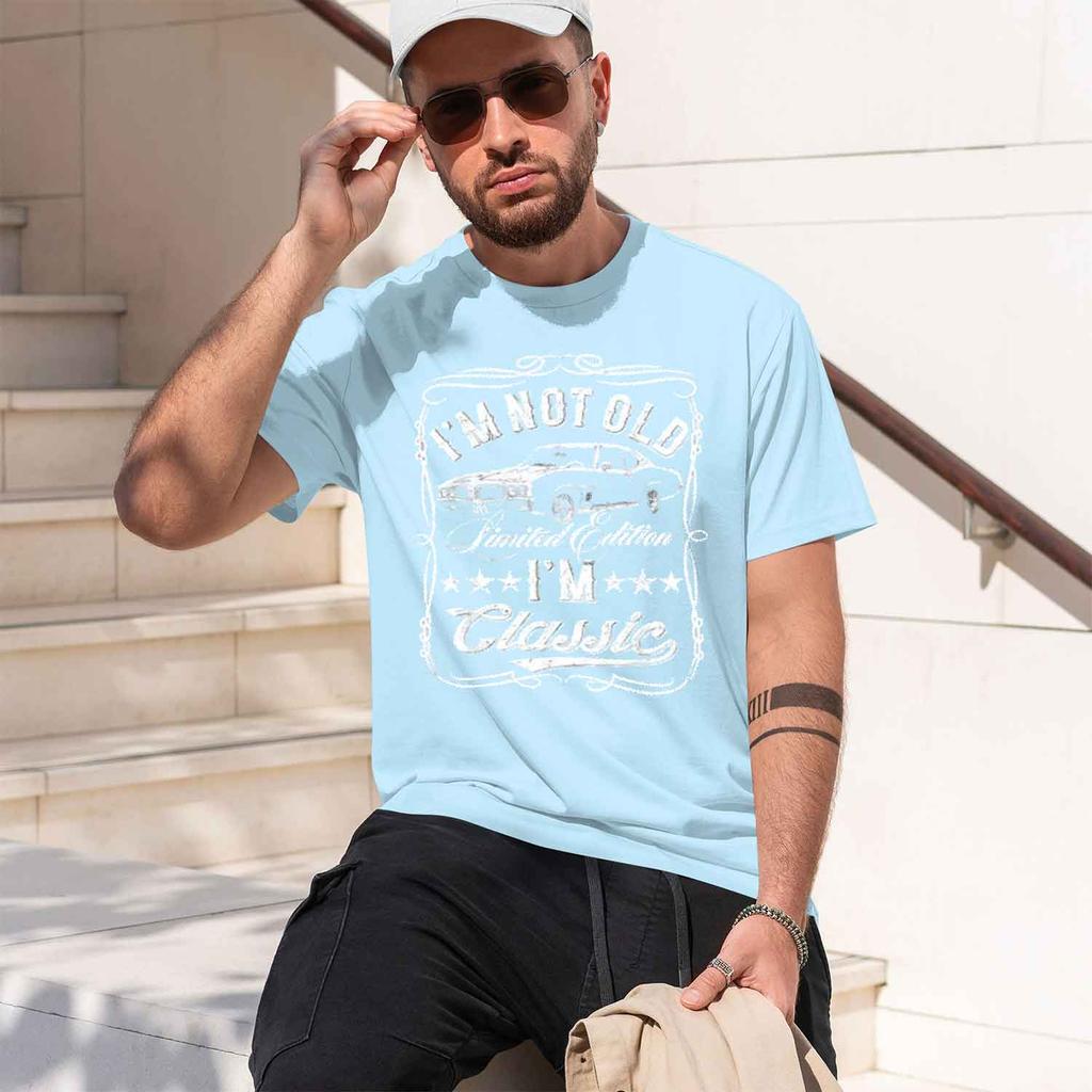2026 New Unisex Vintage Car Graphic Tee Im Not Old Im Funny Creative Gift For Fathers Day Grandpa Retro Short Sleeve Tshirt