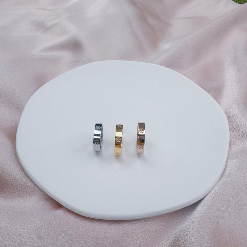 Trend Luxury Cross Stainless Steel Zircon Ring With Stone For Woman Girl For Men Couple Finger Wedding Ring bague femme