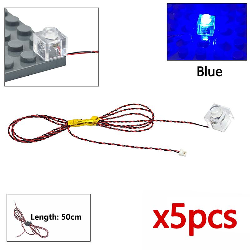 DIY 0.8mm Pin 1x1 1x2 1x4 Length 50cm SMD LED 2835 Remote Control Building Block Flash Lamp City Street Light Bricks