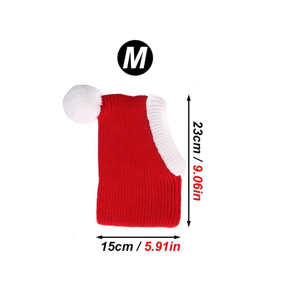 1PC Cute Christmas Dog Hat Noise Protection Knit Dog Hat Warm Winter Cap Soft Stretchy Knit Hat for Pet Dogs Cats Christmas Gift