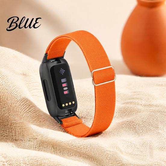 Quick Release Watch Band Elastic Nylon Bands for Fitbit Inspire 3 Adjustable Replacement Strap Smartwatch Breathable Woven Sports Wristband Women Men