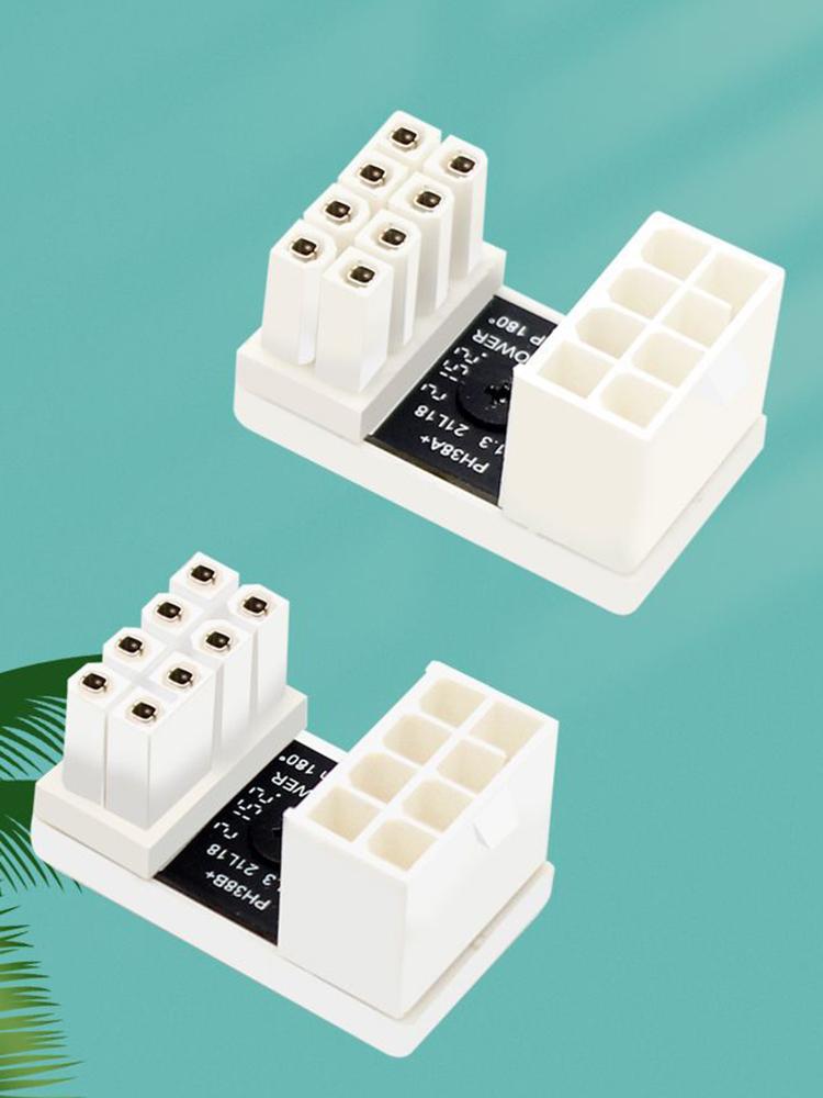 180 Degree ATX 8 Pin Power Supply Adapter Desktop Computer U Shaped 8 Pin Female To 8 Pin Male DIY Accessories for Graphics Card