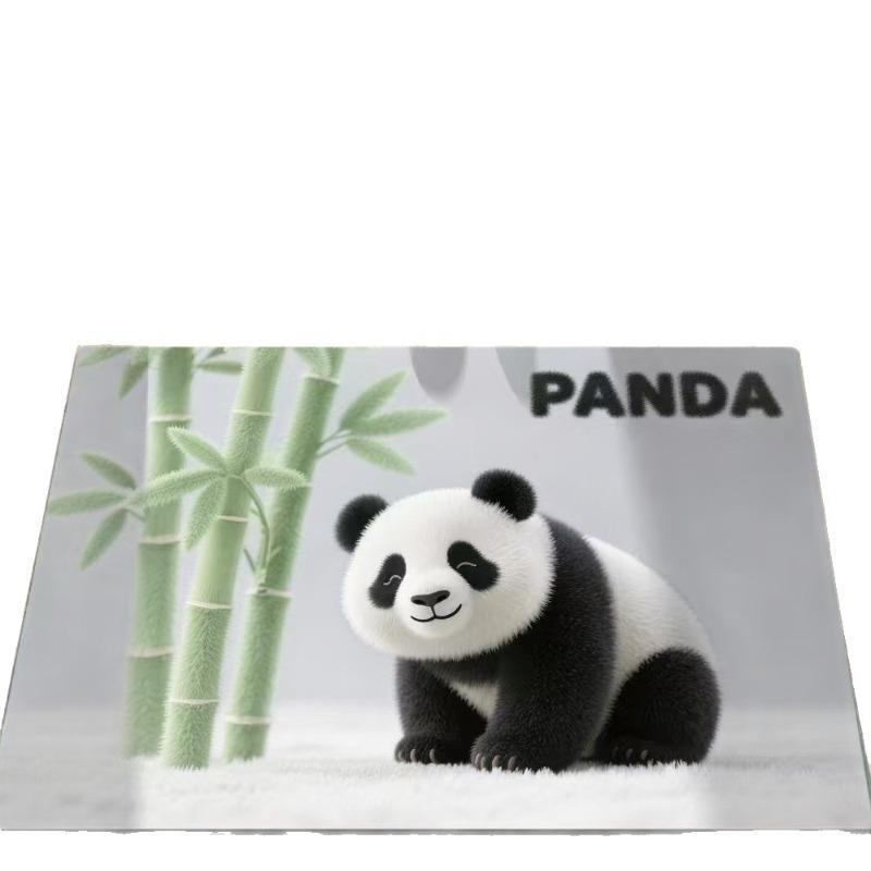 Cute Panda Diatomite Bath Mat - Super Absorbent Fast Dry Door Mat Anti-Slip Waterproof Floor Mat for Bathroom Kitchen Laundry Room