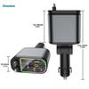 Retractable Four-in-One Car Charger with Starry Sky Light & Alloy Finish for Apple & Huawei