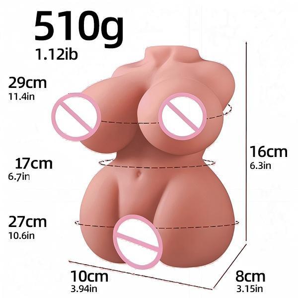 Pfirsich-Hintern Halbkörper Männlicher Masturbator
