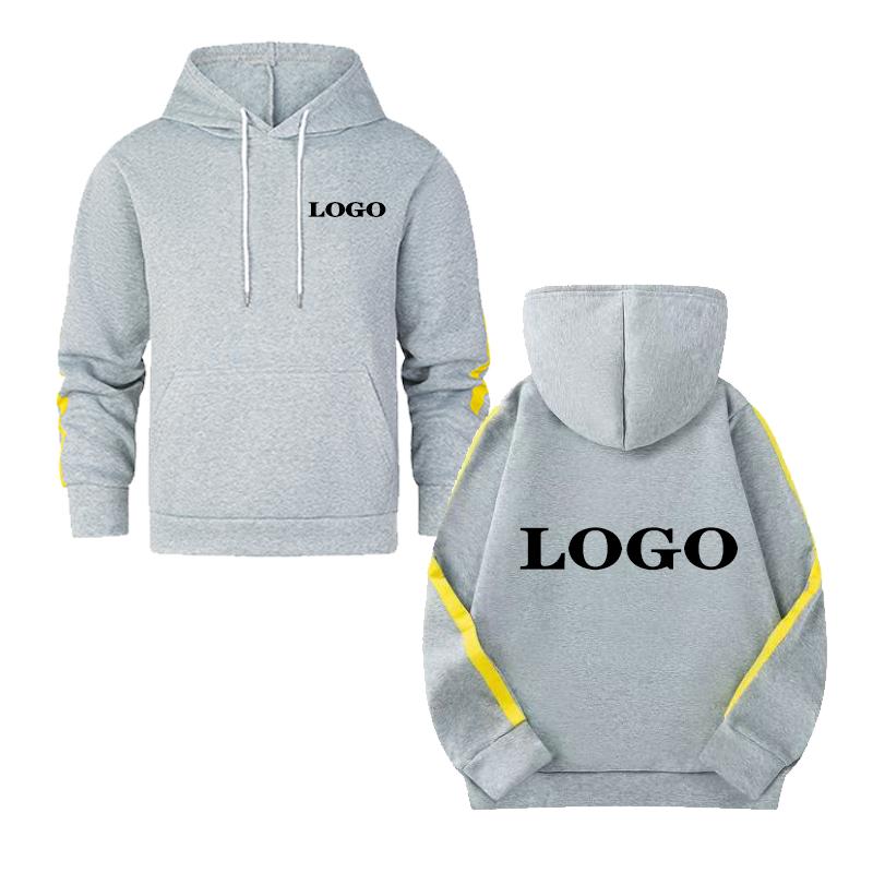 Customize Your Logo Fall Winter Men's Sportswear Striped Tracksuit Casual Winter Warm Hoodie Breathable Pullover Euro Size