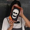 Vokální Halloweenská Kostra Rekvizita Bateriově Napájené LED Svítící Oči Mluvící Duch Zvon Tajemná Místnost