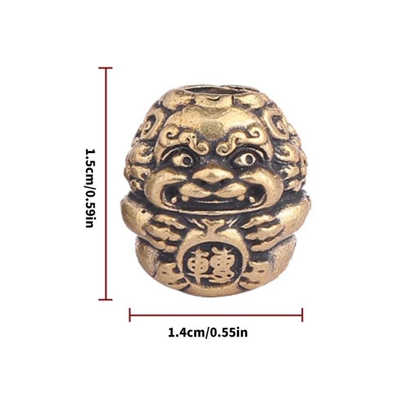 Unique Copper Owl Lion Charm Jewelry Pendant Representing Luck and Prosperity Copper Texture Perfect for Fashion Seekers