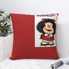 Custom Fashion Humor Mafaldas Quino Cartoon Manga Cushion Covers 45x45cm Velvet Pillow for Sofa Square Pillowcase