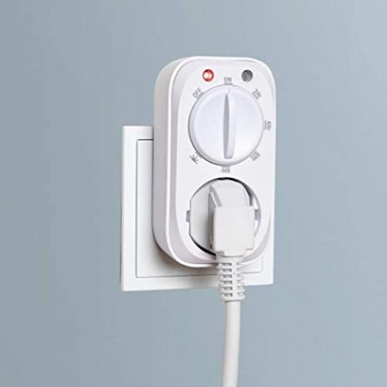 Minuteur Mécanique UNITEC Blanc – Fonction Crépusculaire & Compte à Rebours 2/4/6/8h - 3