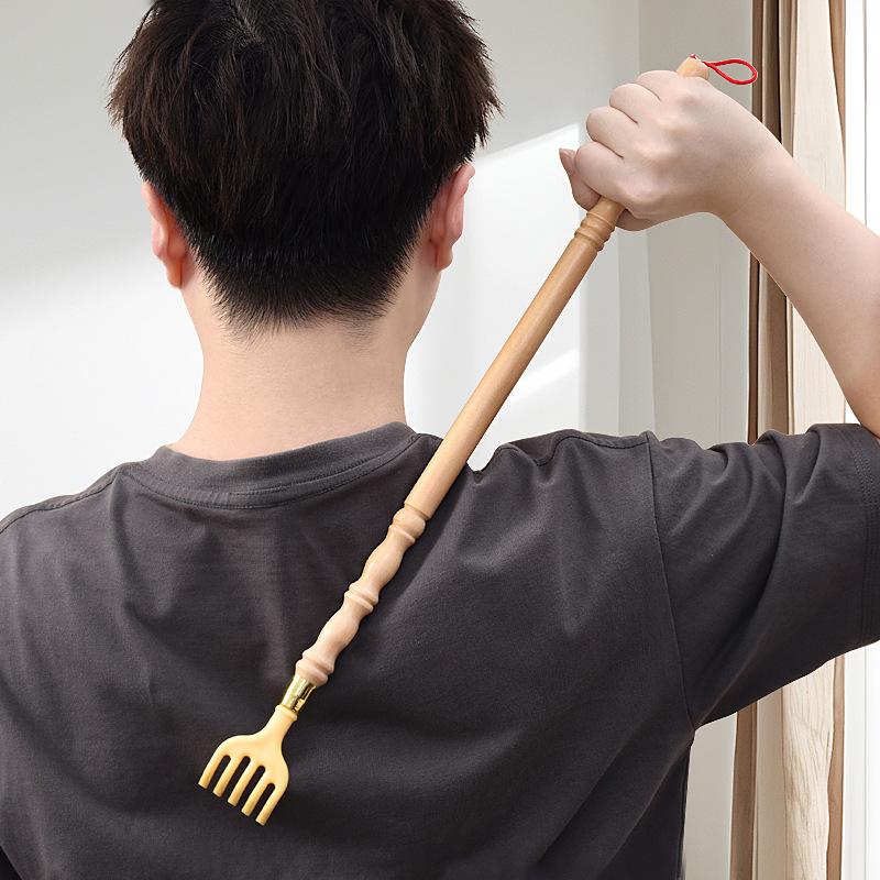 Long Handle Wooden Back Scratcher Massager Back Rake Household Wooden Body Massage Health Products
