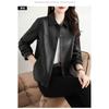 Höst Vinter Ny PU Läder Vintage Dam Ny Casual Mode Kort Elegant Jacka All Match Chic Topp