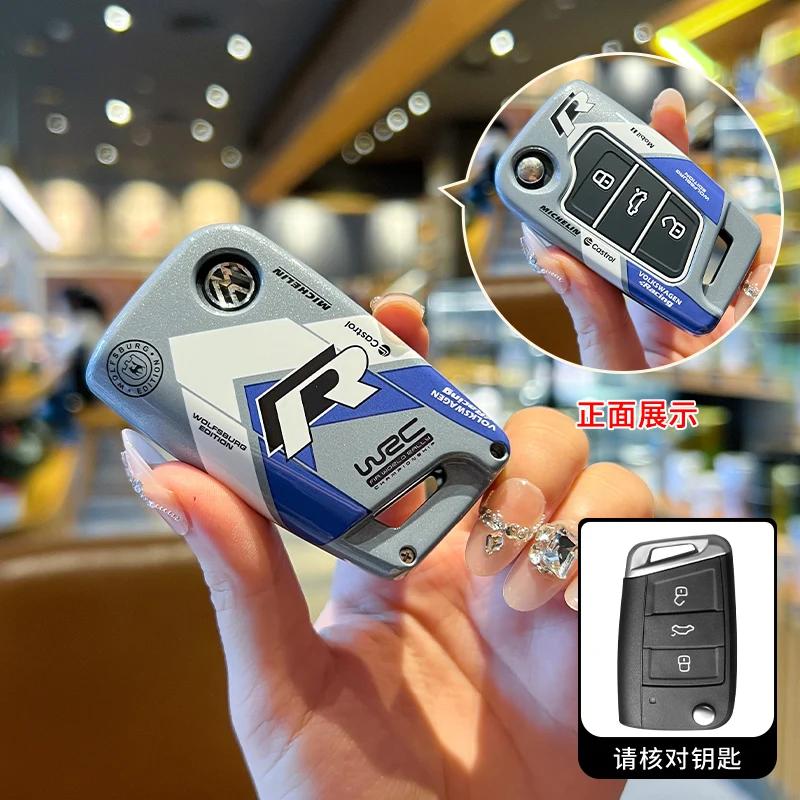 

VW GTI GOLF 2026 Hot For VW VOLKSWAGEN ABS Style Car Flip Key Case Cover Shell Remote Holder For VW Volkswagen Polo Tiguan Passa