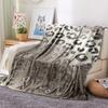 1Pc Shinning Leopard Print Flannel Blanket, High quality Comfortable for All Seasons, Home Decor, Warmth and Comfort, Perfect for Gifts