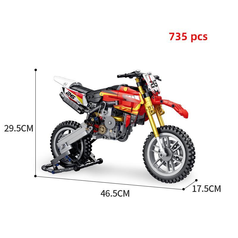 Technical Motorcycle Building Block City Motor Racing Car Speed Motorbike Off Road MOC Model Vehicle Toys For Adults Boy Gifts