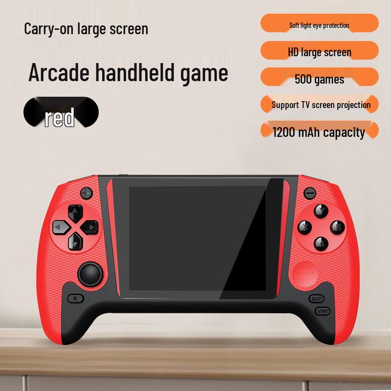 Console de Jogos Portátil HD 2025: Tela Grande, Conectável à TV, Alças Duplas, Arcade Retrô Portátil de 3,5 Polegadas