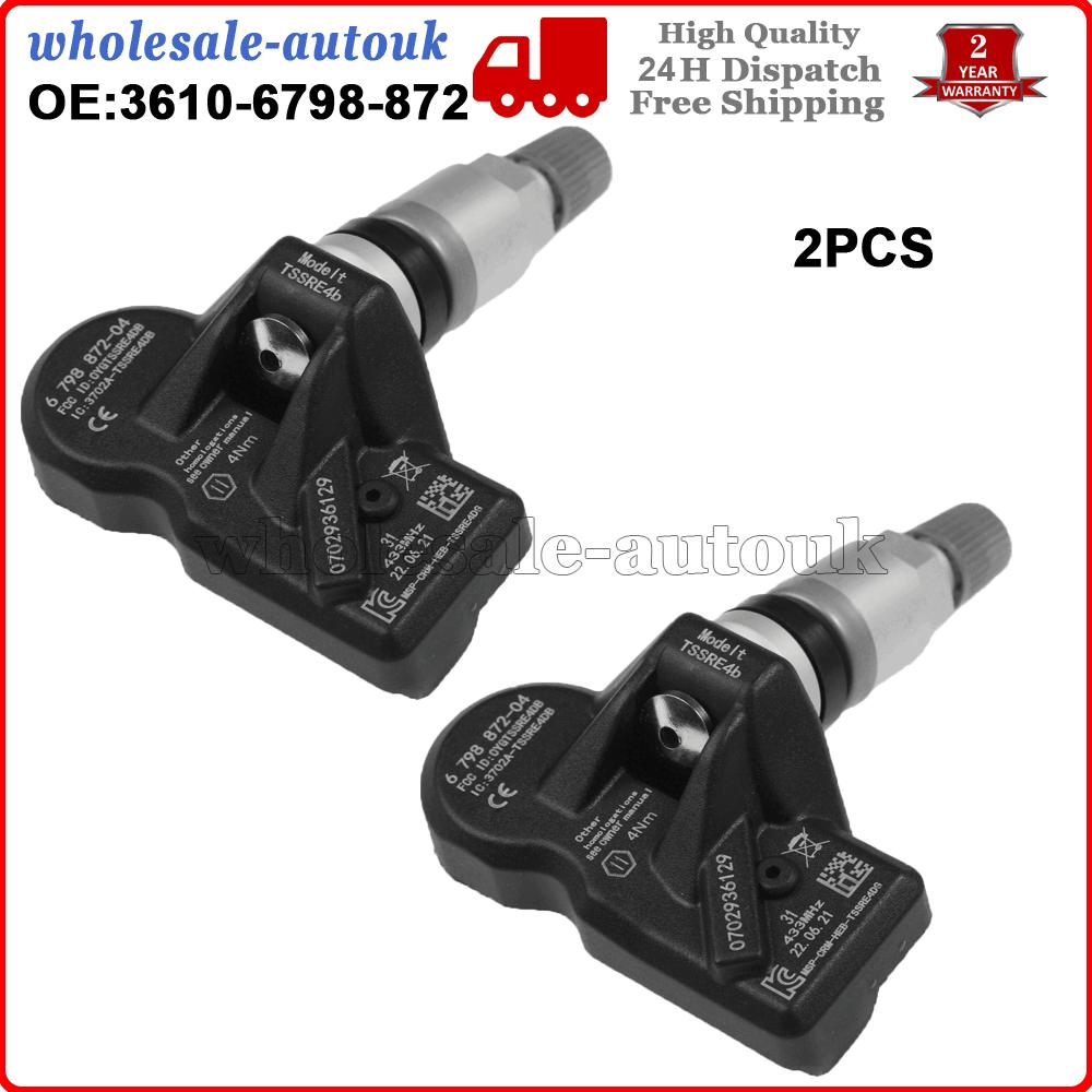 2PCS TPMS Tire Pressure Sensor For BMW F07 F11 F10 F06 F12 F13 F01 36106798872