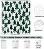 Winter Forest Green Pine Tree Shower Curtain, Winter Nature Scene Xmas Holiday Shower Curtain,Snow Forest Snowy Shower Curtain