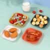 Kunststoff-Essteller im nordischen Stil, Knochenteller, quadratischer Haushalts-Spieß, Knochenteller, Kuchen, Obst, Snack, kleiner Teller, Küchenzubehör