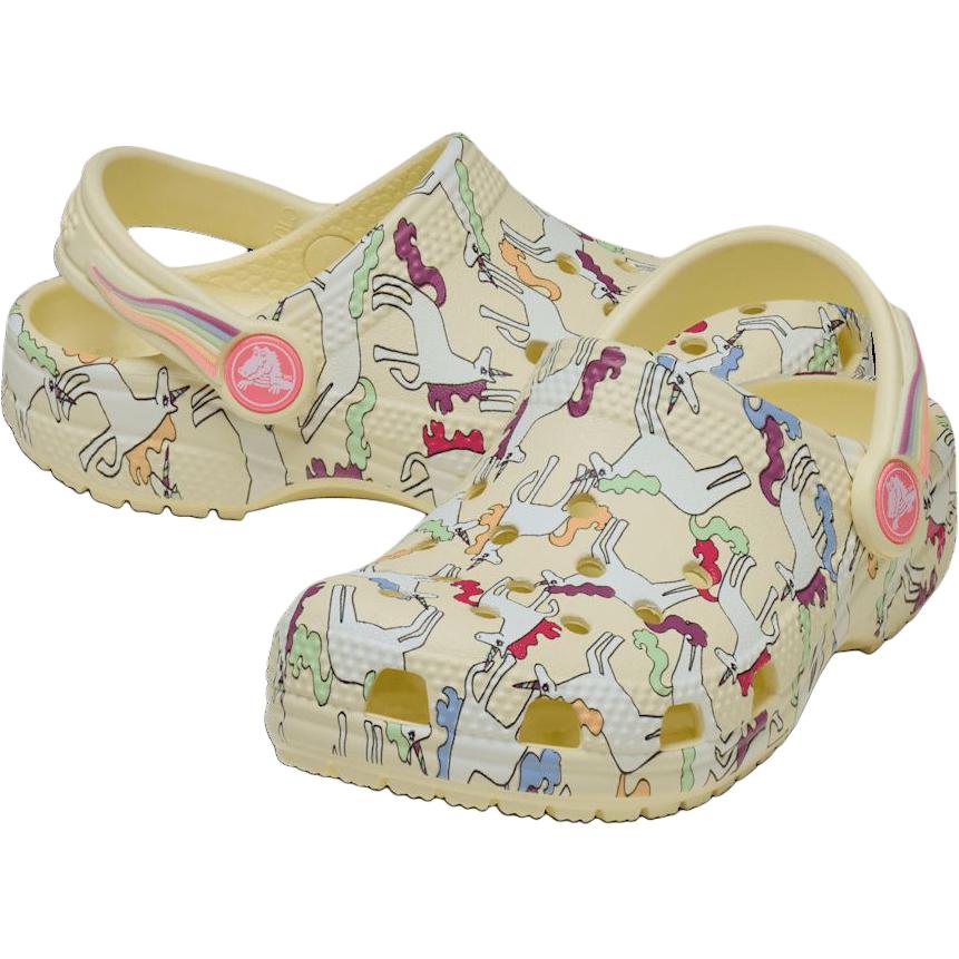 Crocs Classic Clog Comfortable Breathable Low-Top Walker Shoes Baby Shoes Yellow 212515-7CJ