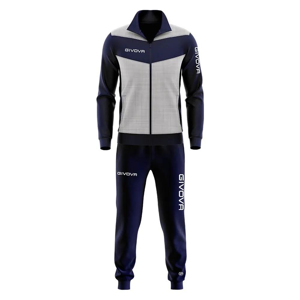 Joom Givova Herren Grau Tracksuit Men Full Zip Jacket With Pockets And Sweatpants Grey Cm - Bild 3
