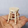 Realistic Stool Miniature Display Zakka Role Play and Display for Dollhouses Enthusiasts, 1/12 Scale, Wood Stool