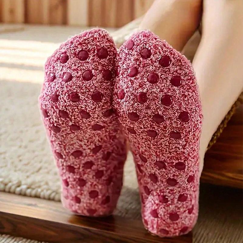 Korallenfleece Bootssocken Bodensocken Dicke Socken Einleger Fleecegefütterte Socken Indoor Yoga Socken