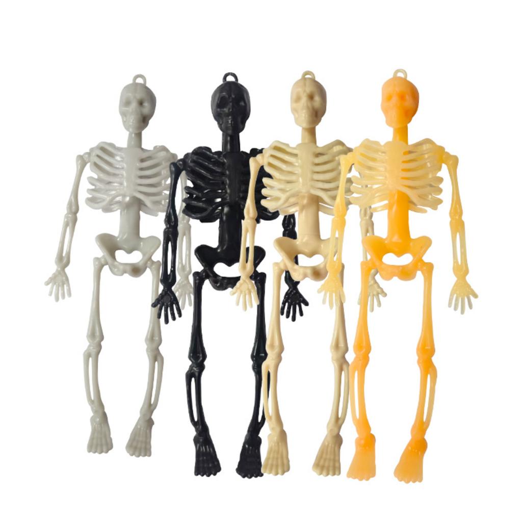 15cm Realistic Human Skeleton Miniature Hanging Tabletop Decor for Halloween Party Home Display Classroom Educational Prop