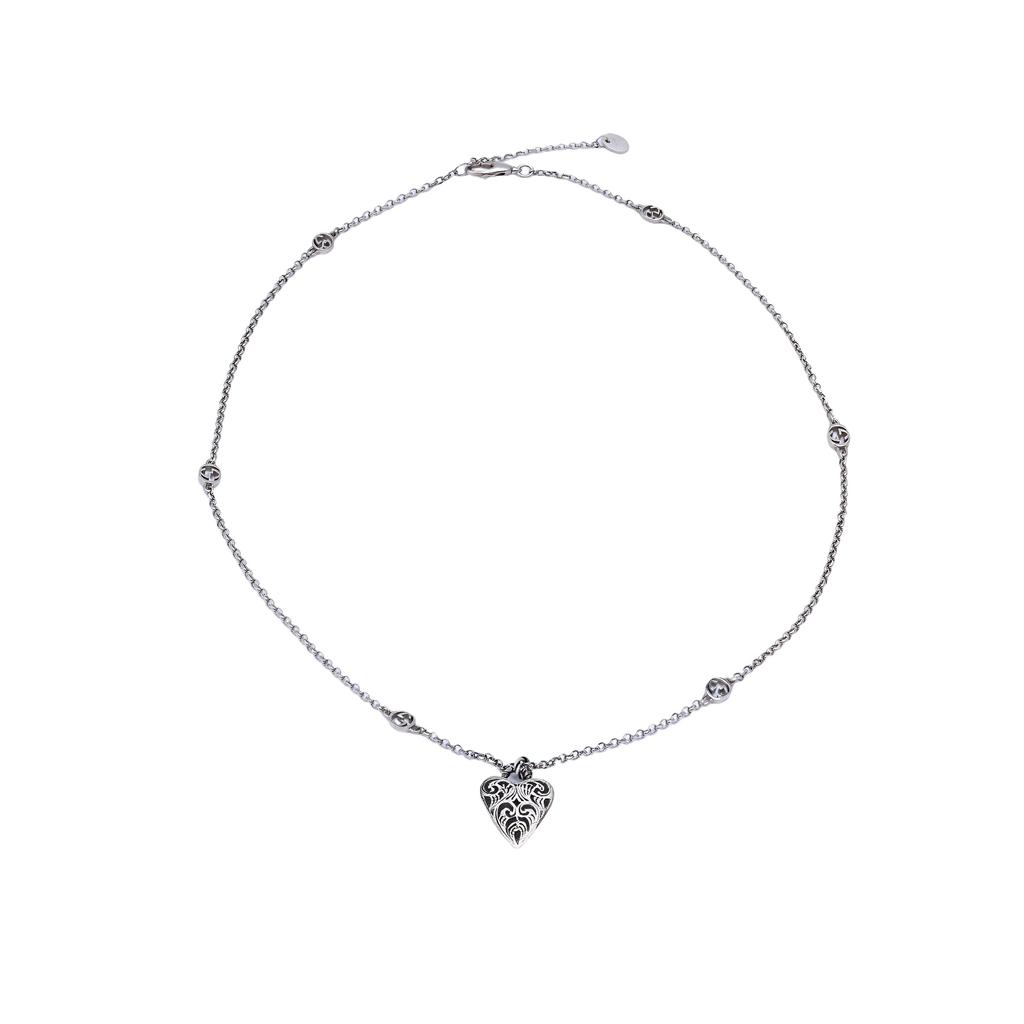 Gucci Casual Minimalist Fashion Silver Vintage Polished 925 Silver Necklace Unisex necklace BQ927471837