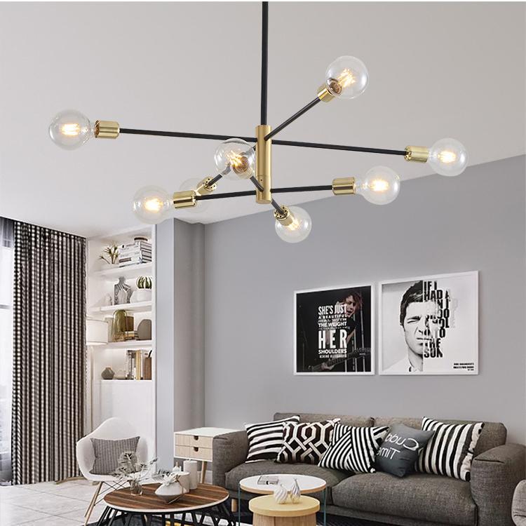 6/8 Heads LED Ceiling Lamp for Living Room Nordic Dome Light Home Decoration Lighting Natural Light Lighting Chandelier
