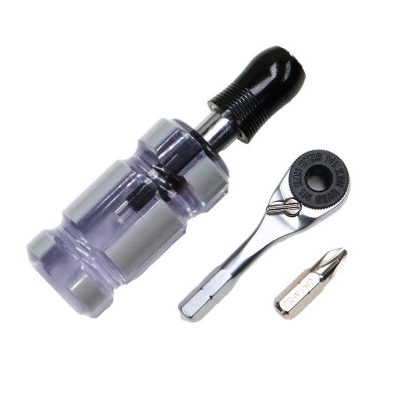 Mini Ratchet Wrench Comfortable Grip High Torque Output Multifunctional Bit Compatibility Hexagonal Handle Wrench Manual Tightening Tool