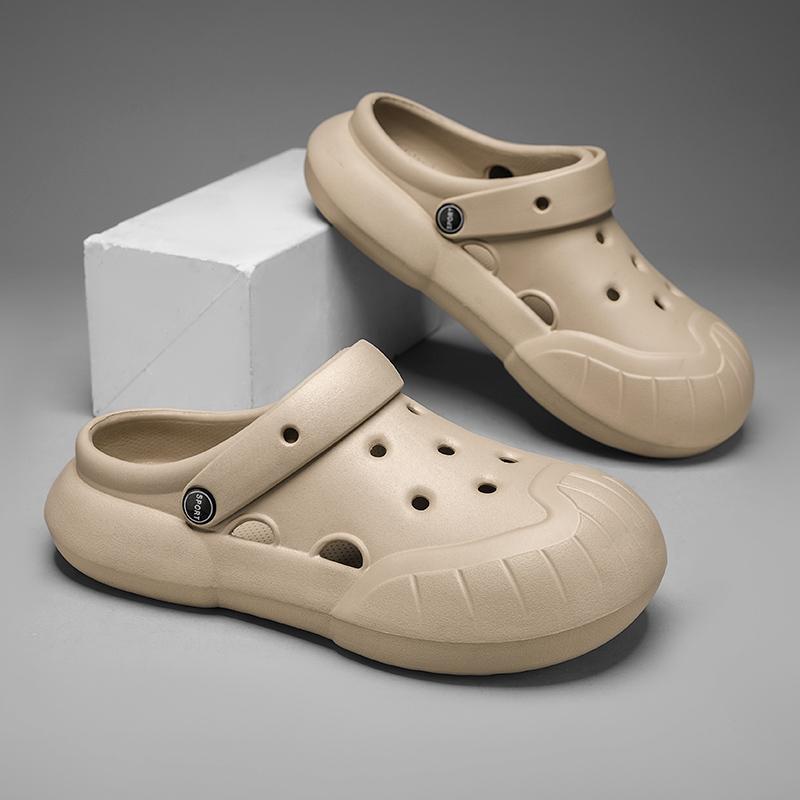 Men Women Summer Beach Shoes Sandals Men's Holes Slides Hollow Breathable Flip Flops Clogs Casual Shoes Fashion Beach Slippers