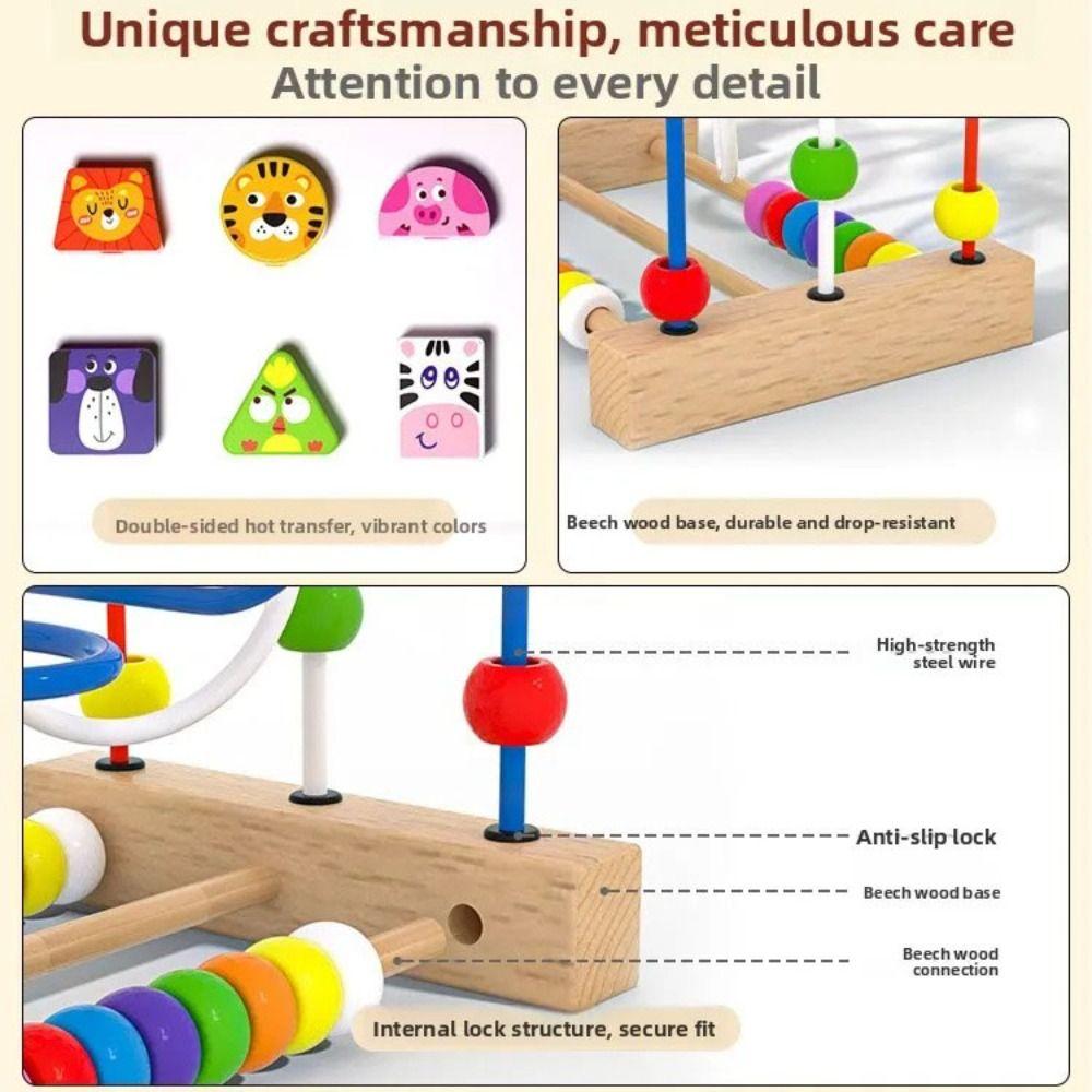 Intellectual Training Bead Stringing Building Blocks  For Infants 6 Months and Older