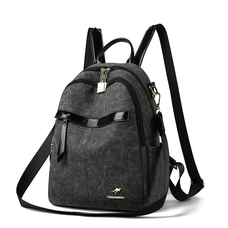 

Women s Multi-Function Shoulder Bag Large Capacity Travel Backpack чорний