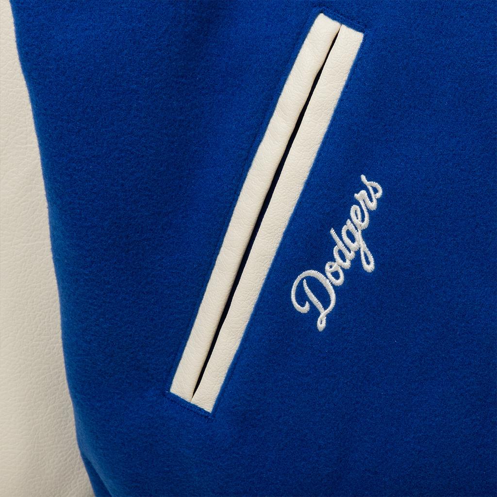 New Era Mlb La Dodgers Patched Varsity Jacket Bright Blue 14742027