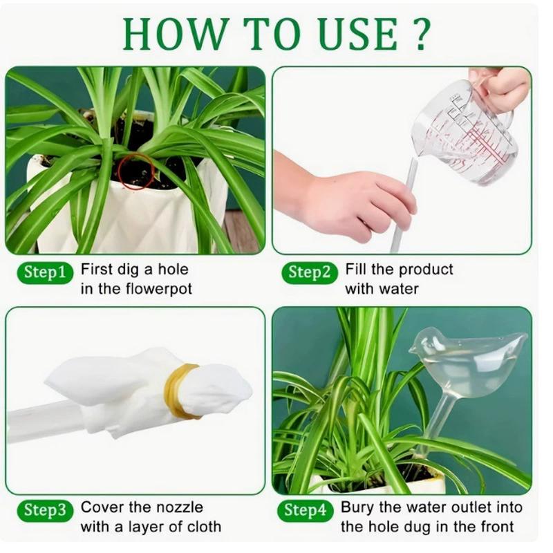 Garden Bird-Shaped Self-Watering Globes Perfect For Automatic Flower Watering And Home Garden Tools Drip Water Seepage Device