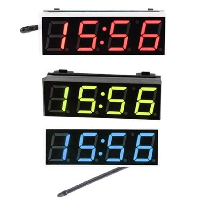 DIY Digital Tube LED Electronic Clock Time Car Thermometer Voltage Meter Monitor