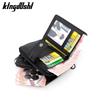 Kingdushi Men's Vertical Retro Multi-functional Wallet with Zipper and Coin Pocket