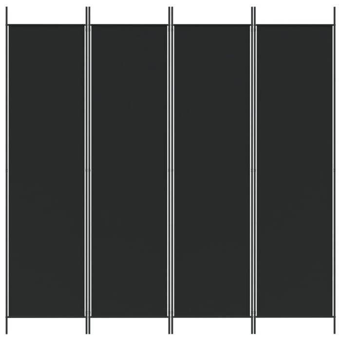 VidaXL Room Divider 4 Panels Folding Room Separator Privacy Screen Partition Living Room Decoration Black 350185